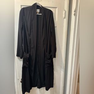 Leith Black Open Duster